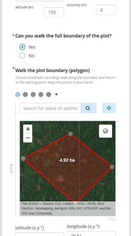 Plot boundary screen